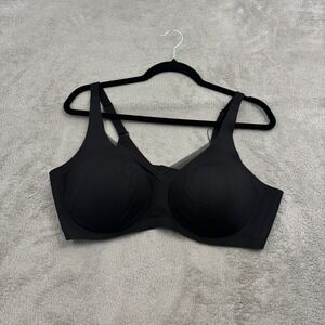 NWT Honeylove Crossover Bra Womens 40C/D Black Wireless‎ Sculpting Comfort Mesh